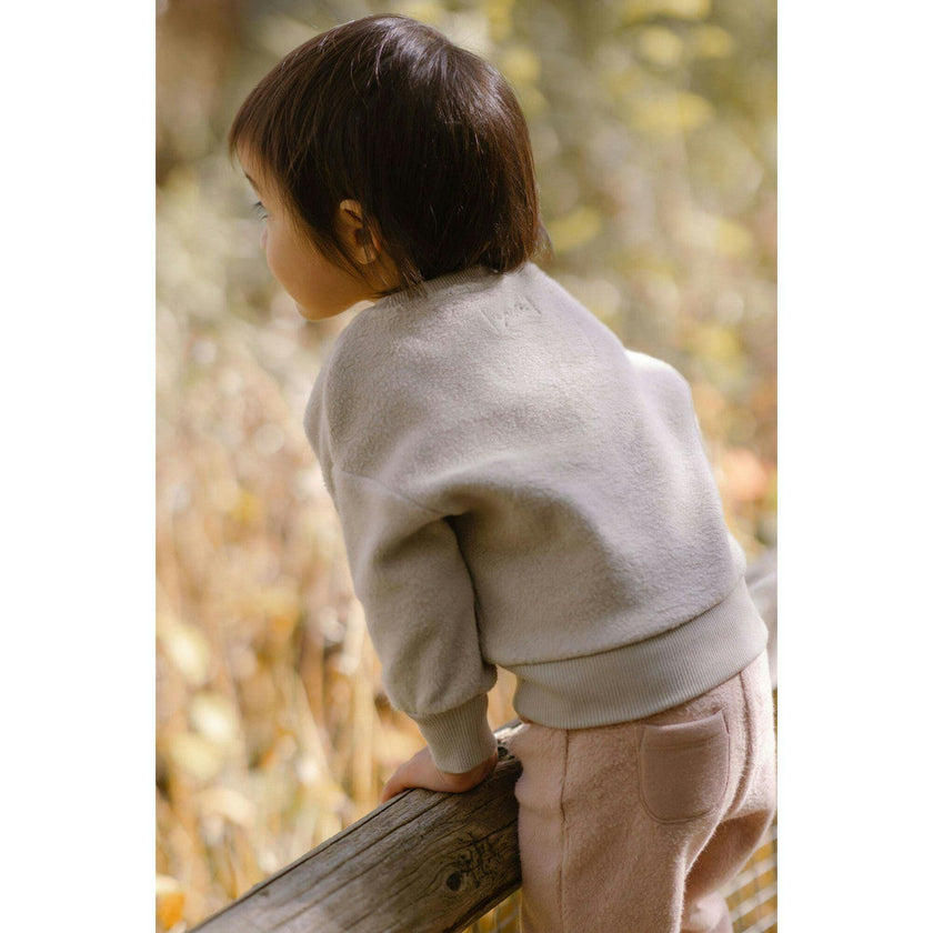 Teddy Fleece Dropped Shoulder Sweatshirt
