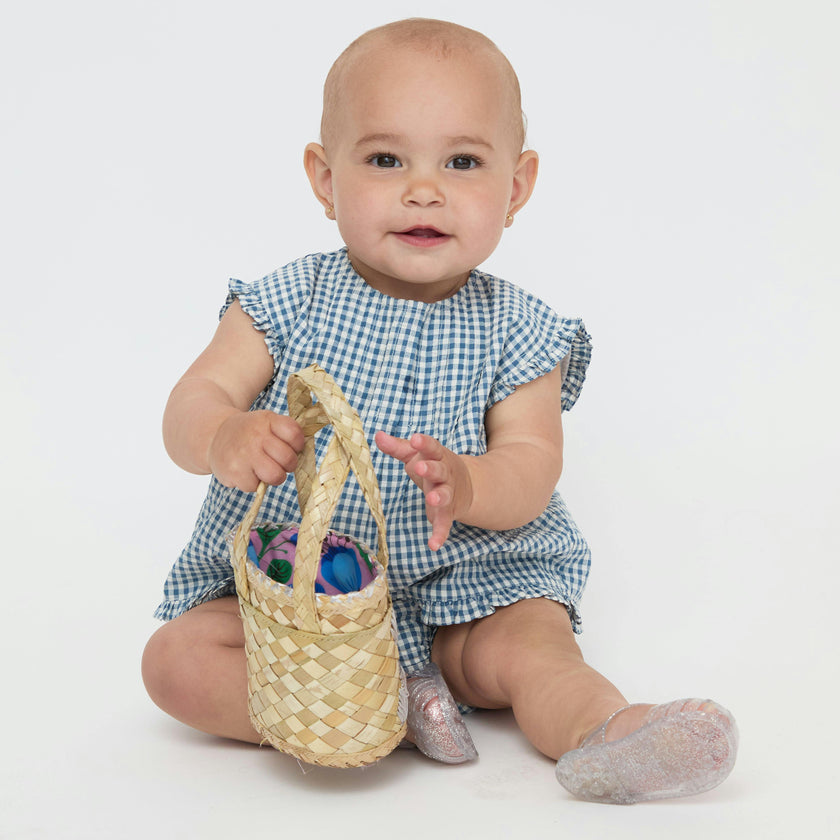 The Baby Cameron Short Set - Lagoon Gingham