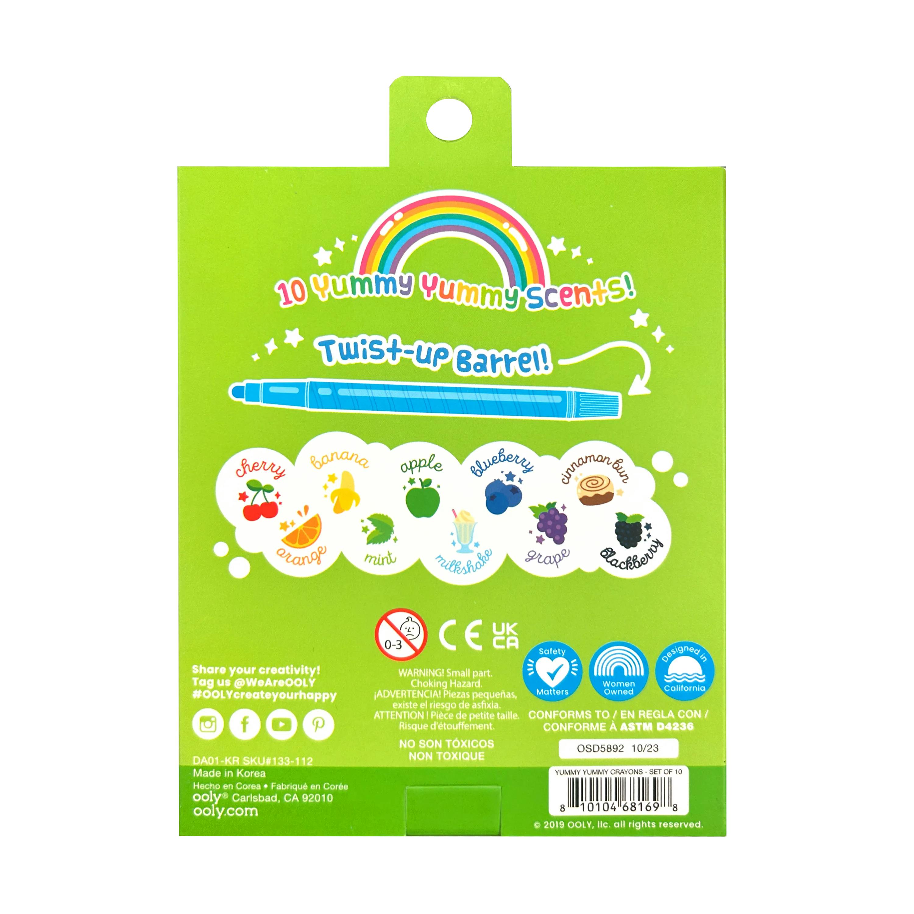 Yummy Yummy Scented Twist-Up Crayons - Set of 10