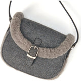 Shae Wool Crossbody Buckled Bag