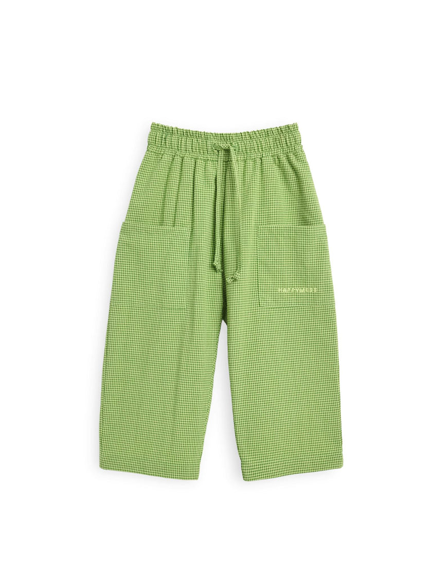 children's vichy trousers - matcha green