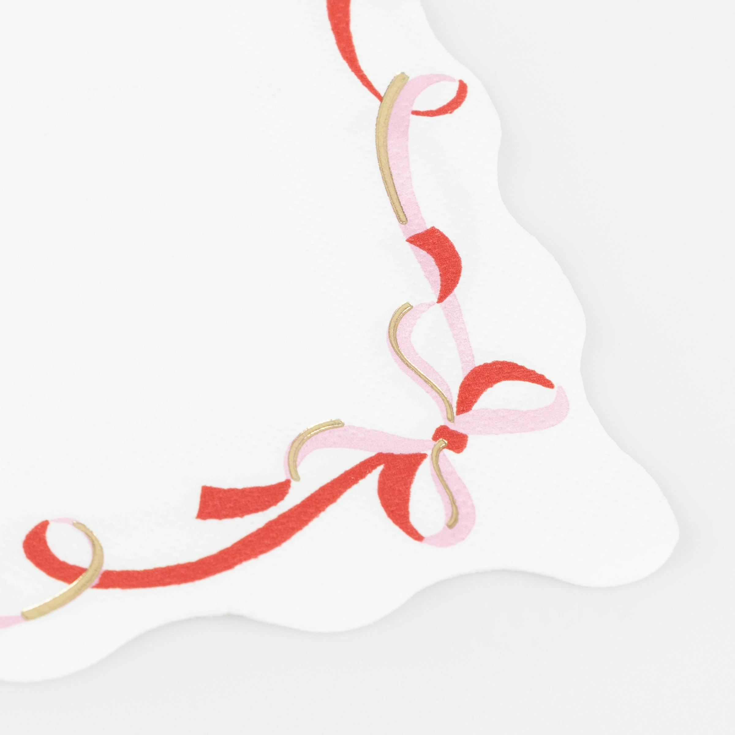 Ribbon Bow Small Napkins