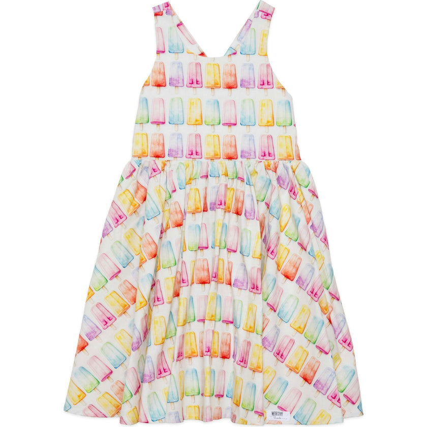 Cross Back Dress in Popsicles