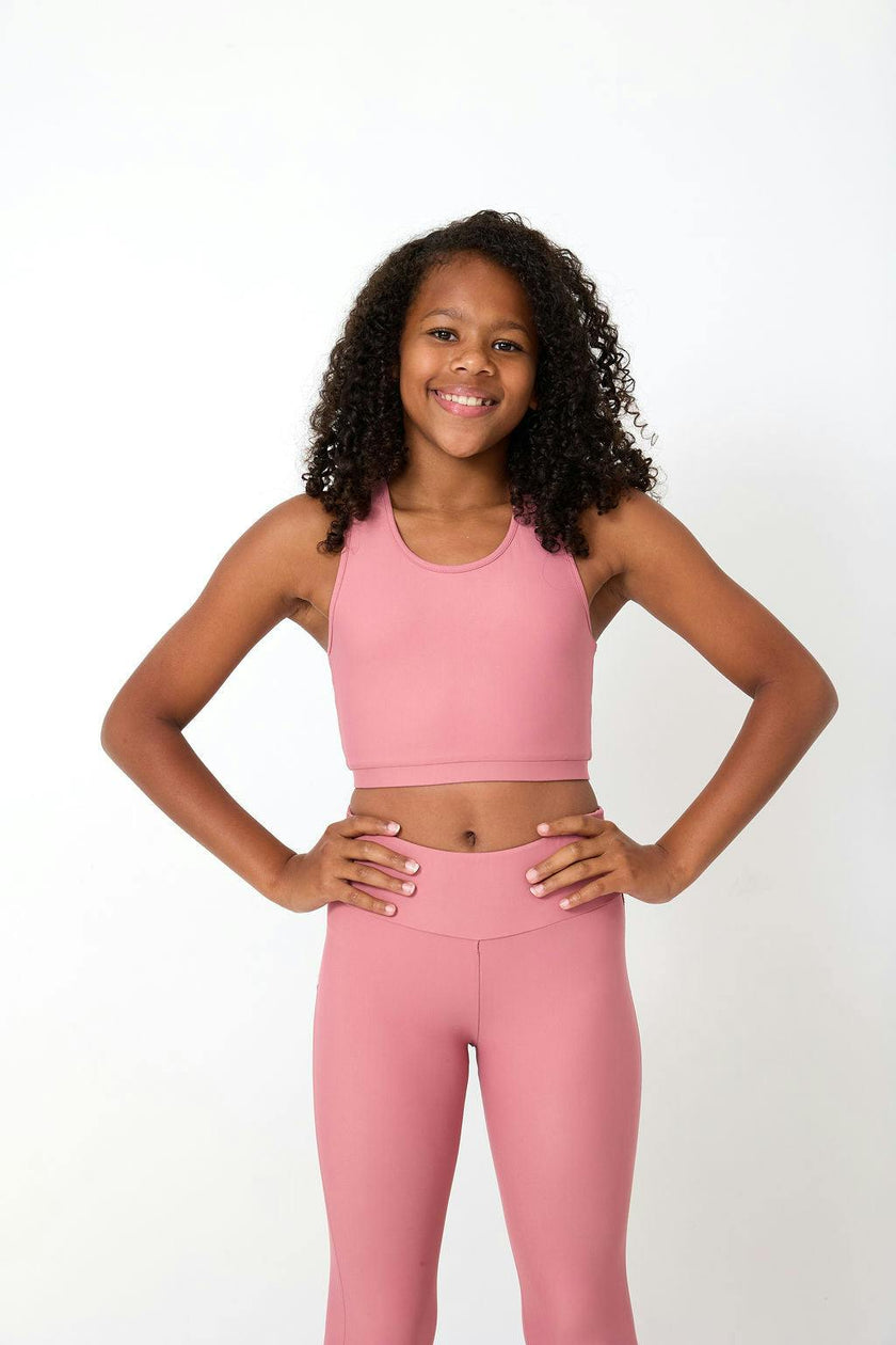 dusty pink foreverflex crop top