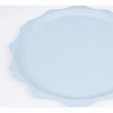 Blue Decorative Edge Compostable Dinner Plates