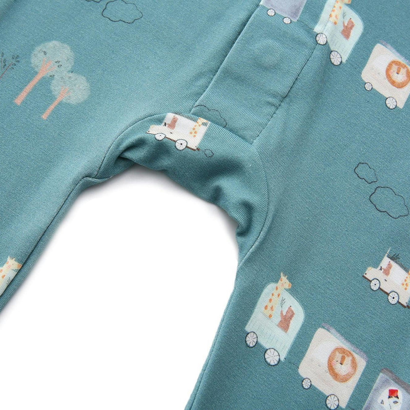 Bamboo Footie Pajama Sleepsuit - Le Petit Express Green