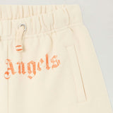 Off White Brushed Logo Sweatshorts