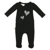 Gingham Hearts Footie