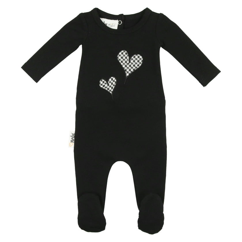 Gingham Hearts Footie