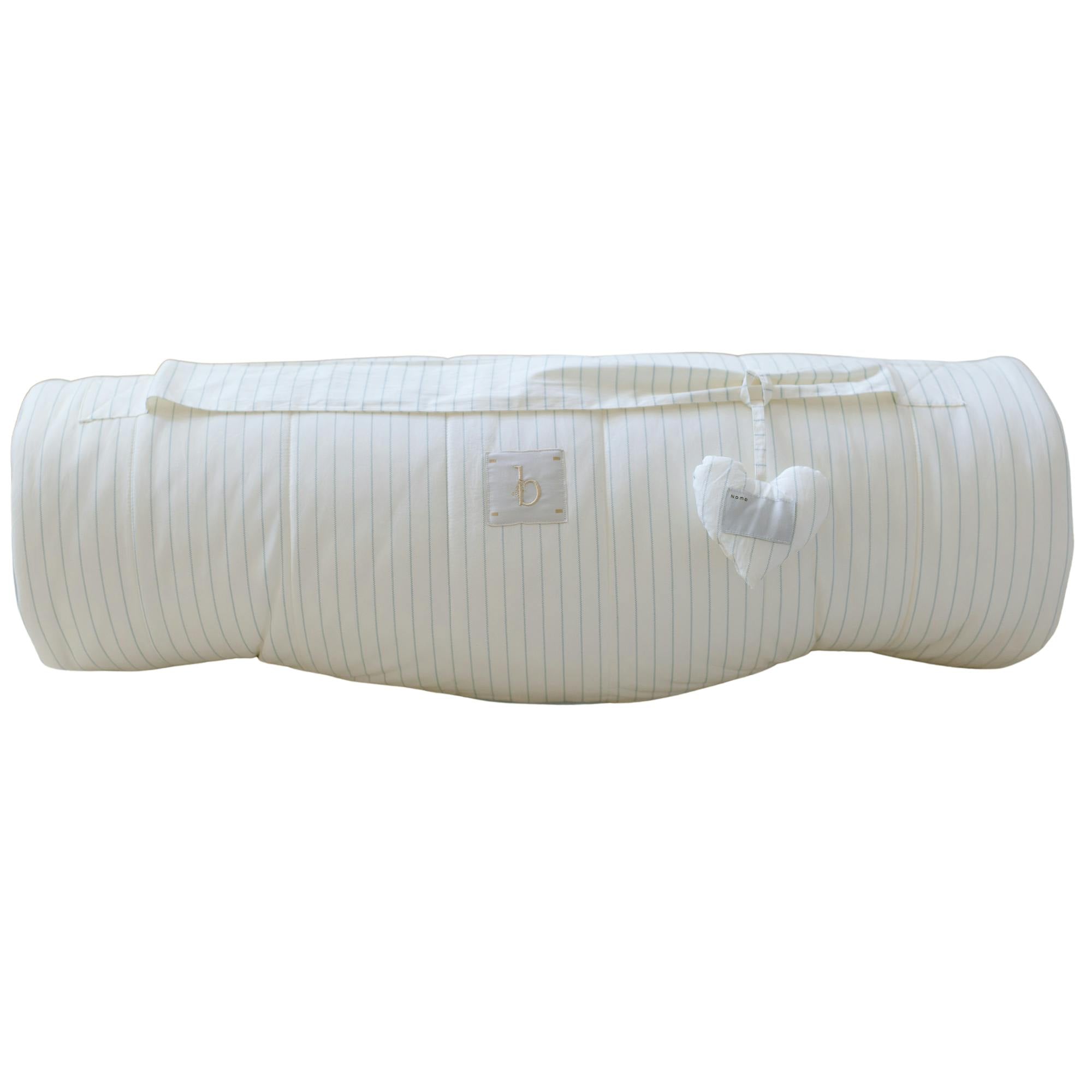 [NEW] XL Organic Nap Mat- Blue Stripe