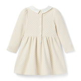 The Metallic Jacquard Dress, ivory