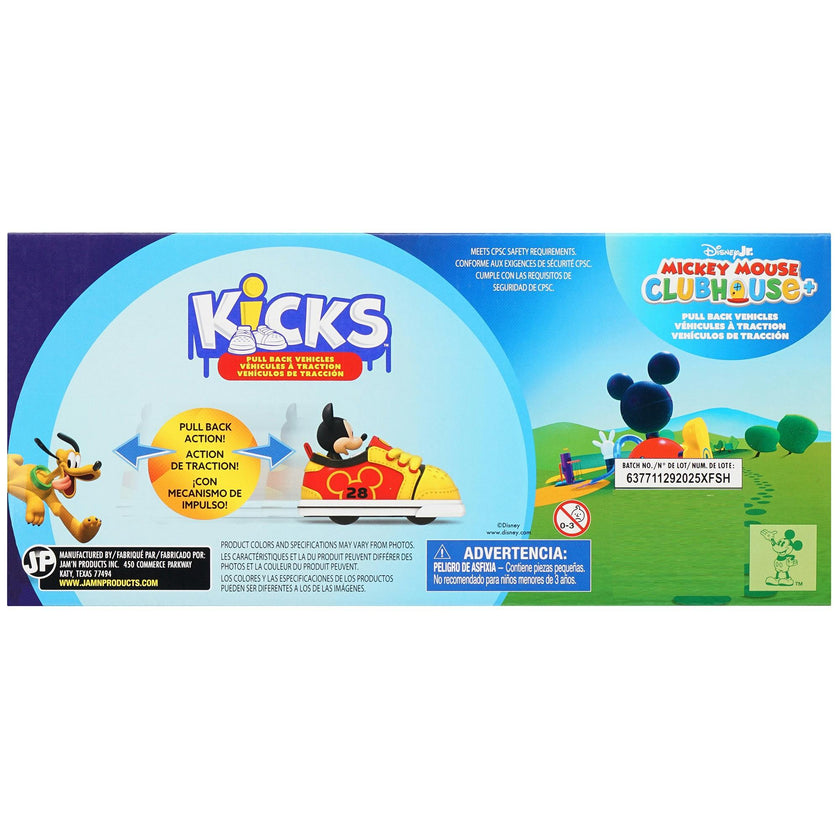 Disney Jr: Kicks Pull-Back Vehicles - 3 Pack (Donald, Goofy, Pluto)