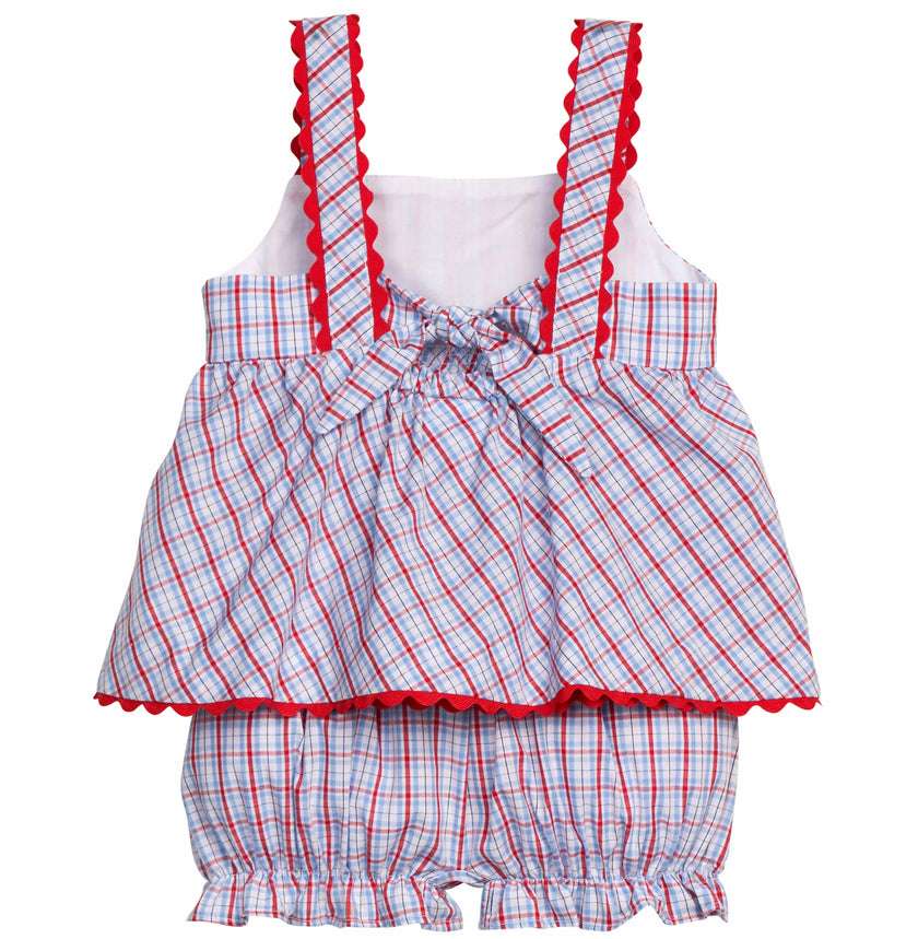Evie Bloomer Set - Patriotic Plaid