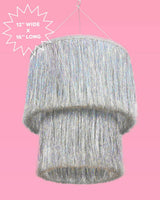 Shimmer Chandelier - iridescent foil chandelier