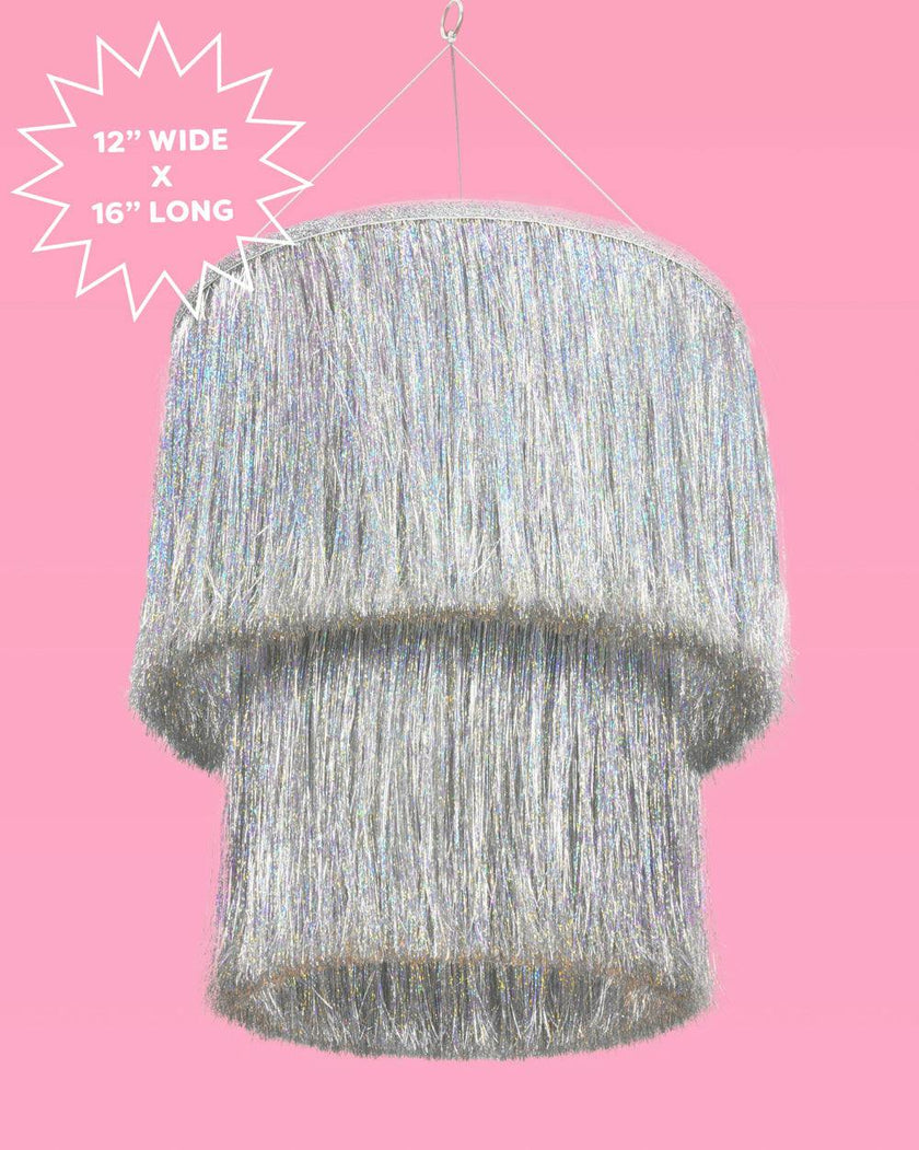 Shimmer Chandelier - iridescent foil chandelier