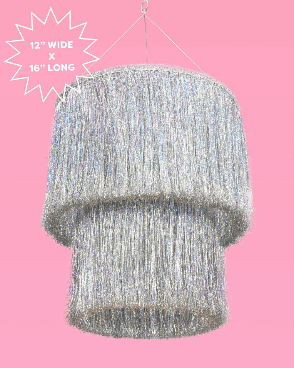 Shimmer Chandelier - iridescent foil chandelier