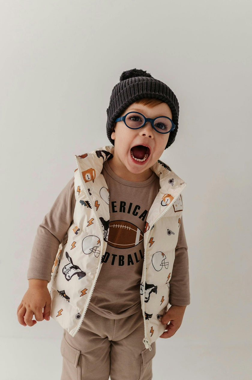 Boys Long Sleeve Tee in American Football