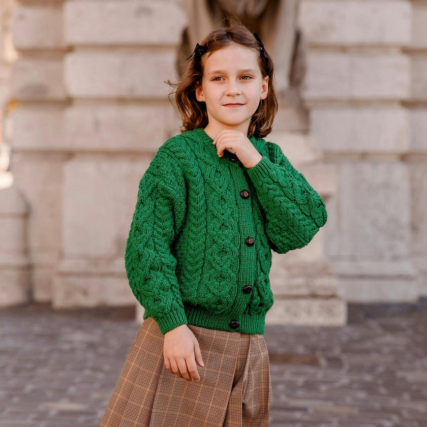 Hampstead Merino Cardigan - Intelligence Green