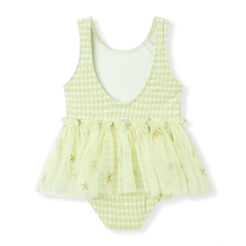 Green Gingham Ballet Skirt Swimsuit