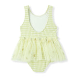 Green Gingham Ballet Skirt Swimsuit