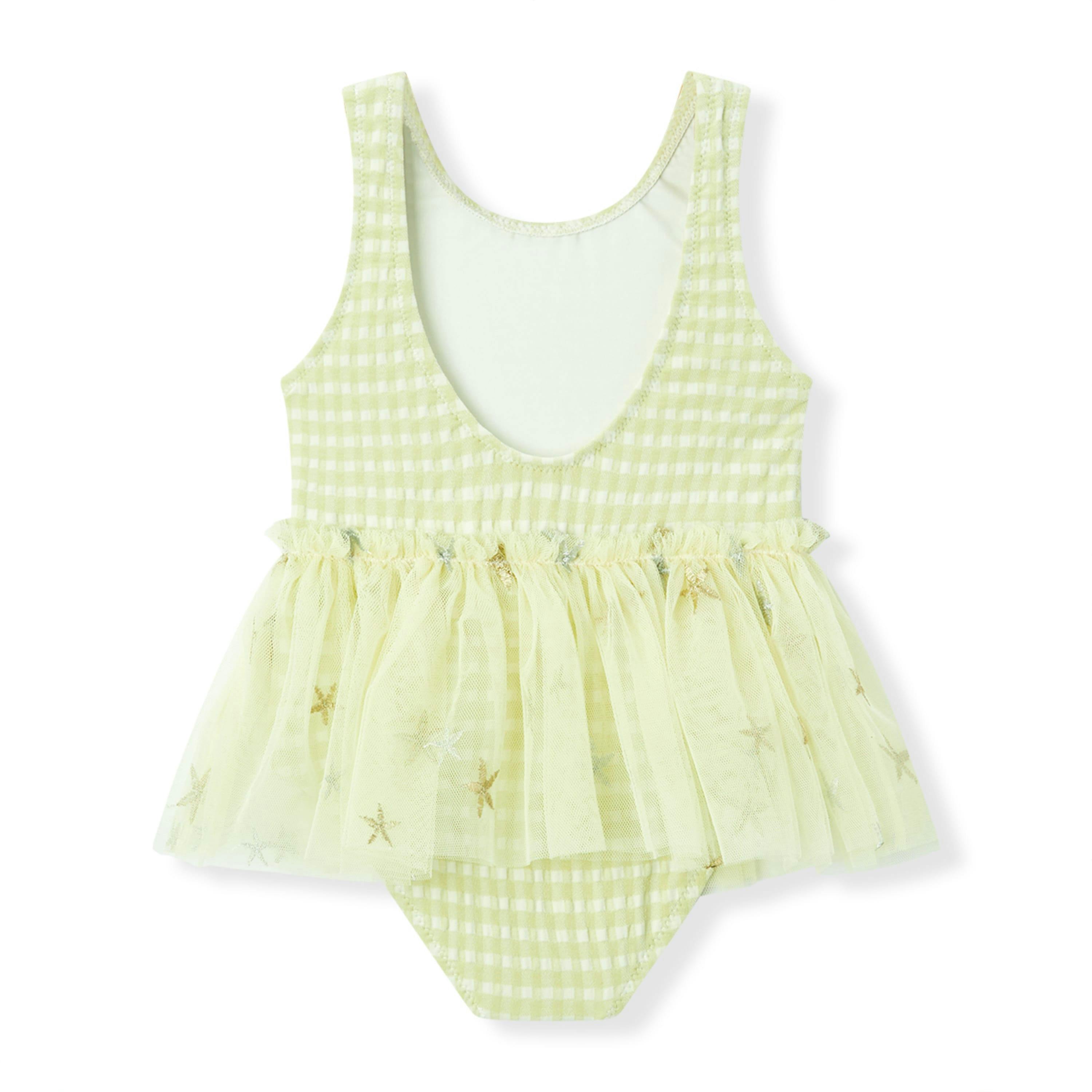 Green Gingham Ballet Skirt Swimsuit