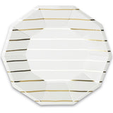 Gold Frenchie Metallic Striped Small Plates