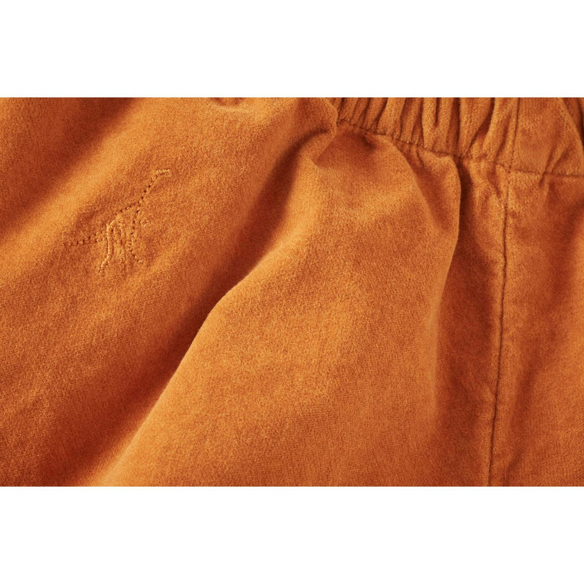 Organic Cotton Velvet Bloomers, Raw Sienna