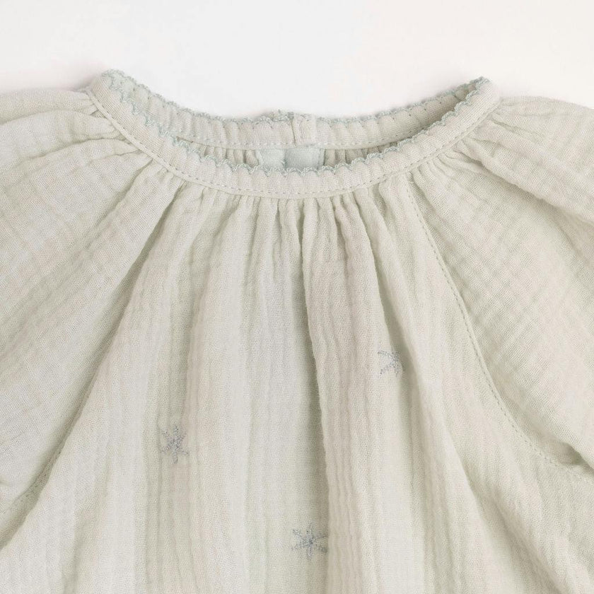 Gauze Romper in Embroidered Stars