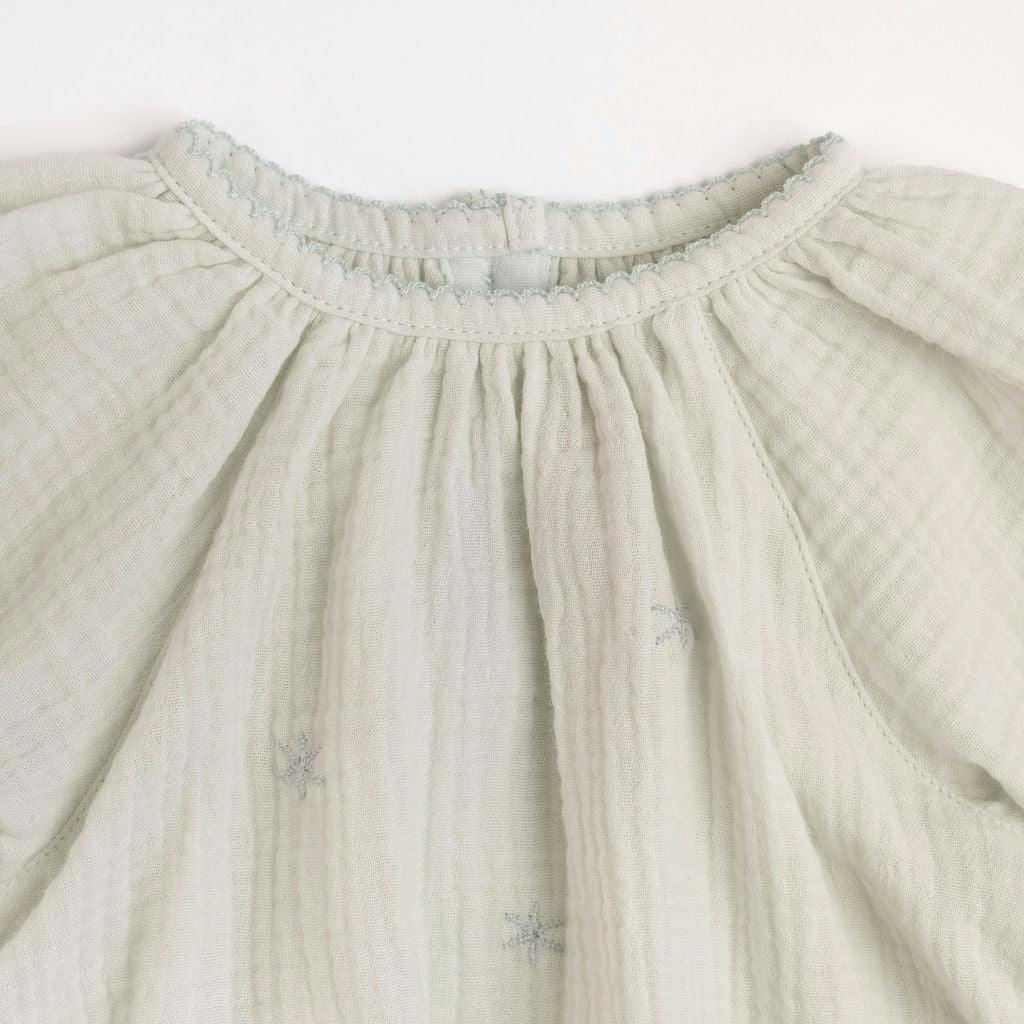 Gauze Romper in Embroidered Stars