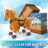 Model Y® Horse Ride-On Toy Age 4–7 – Light Brown