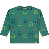 All-Over Headphone Print Long Sleeve T-Shirt