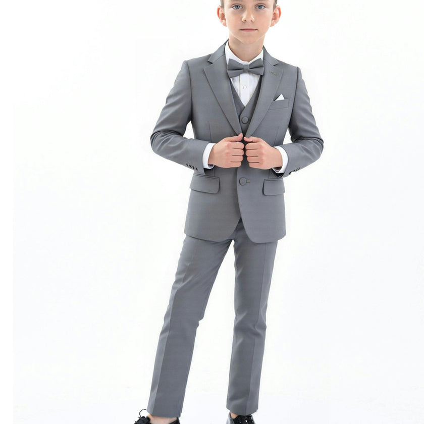 Light Gray Peak Lapel Tuxedo Set