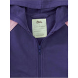 Colorblock Long Sleeve Kangaroo Pocket Hoodie, Purple