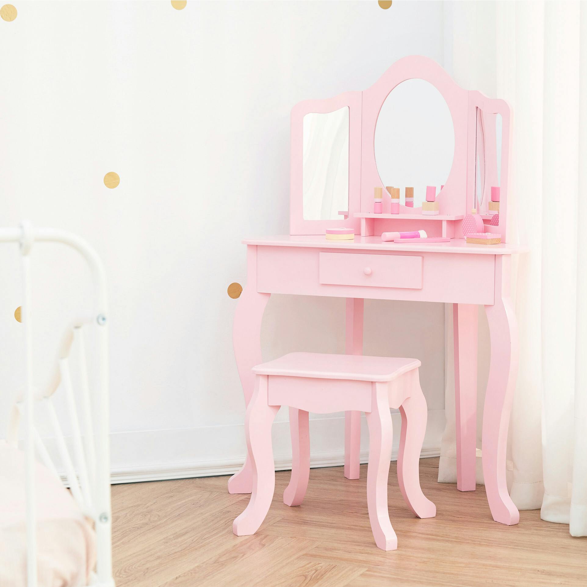 Fantasy Fields by Teamson Kids - Little Lady Alessandra Medium Corner Play Vanity