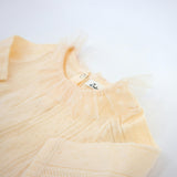Pointelle Dotted Mesh Collar Two Piece Set