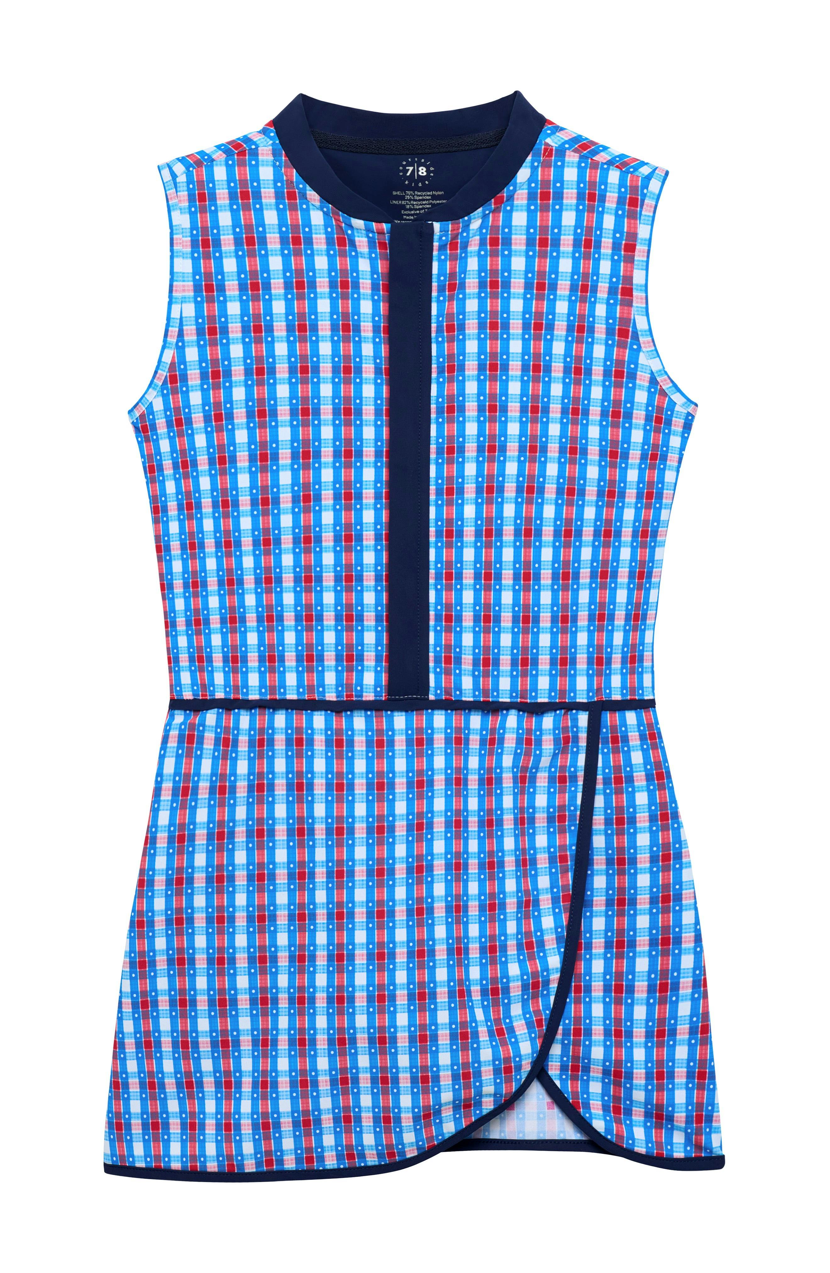 red white and gingham court dress