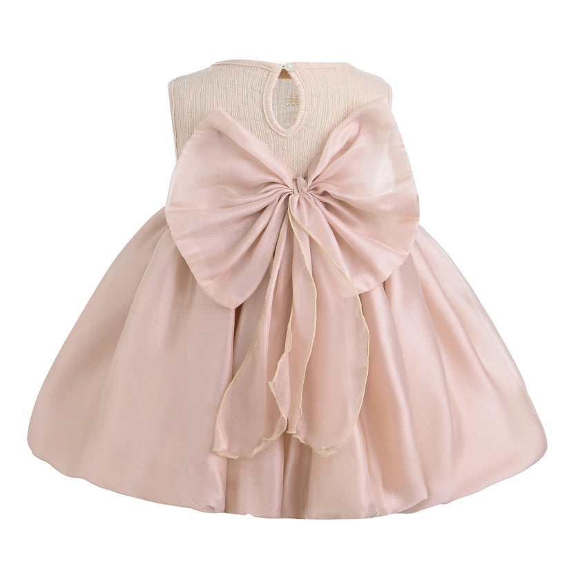 Light Pink Balloon Hem Dress