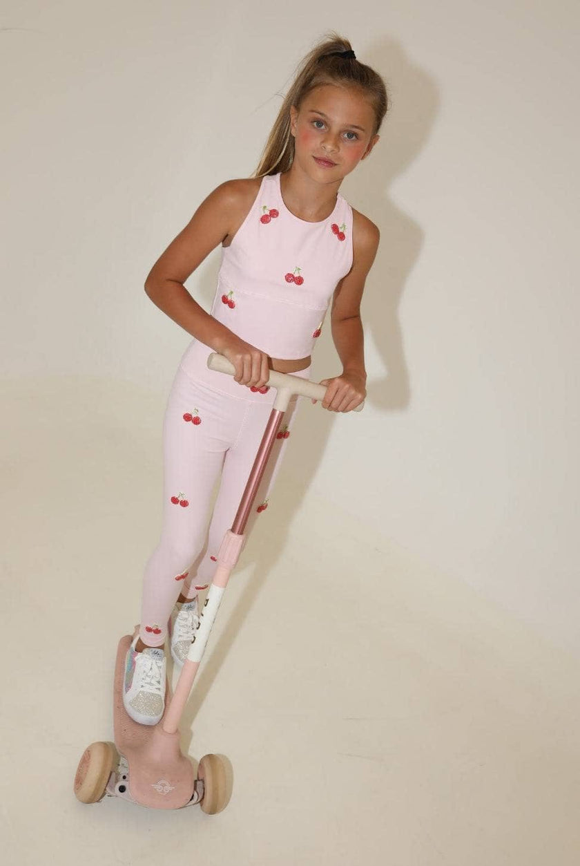 Cherry Beaded Athletic Set