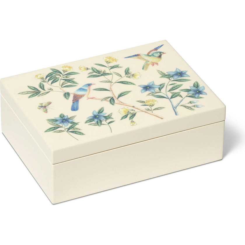 Aerin X Gracie Lacquer Box, Cream