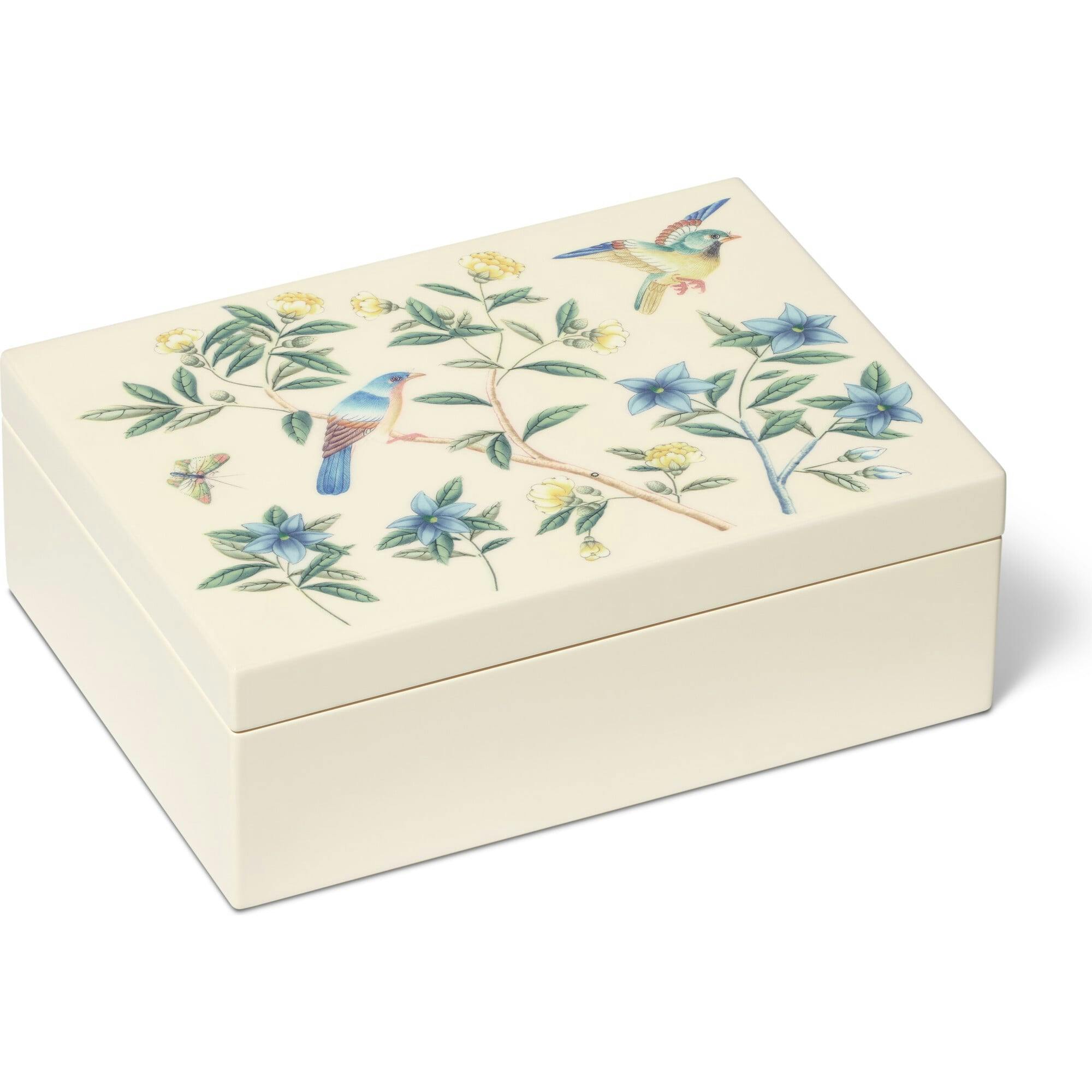 Aerin X Gracie Lacquer Box, Cream
