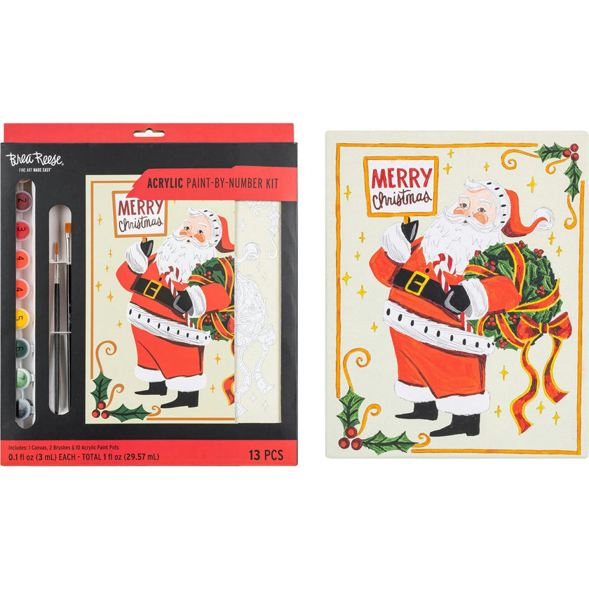 Acrylic Paint-By-Number Kit - Santa