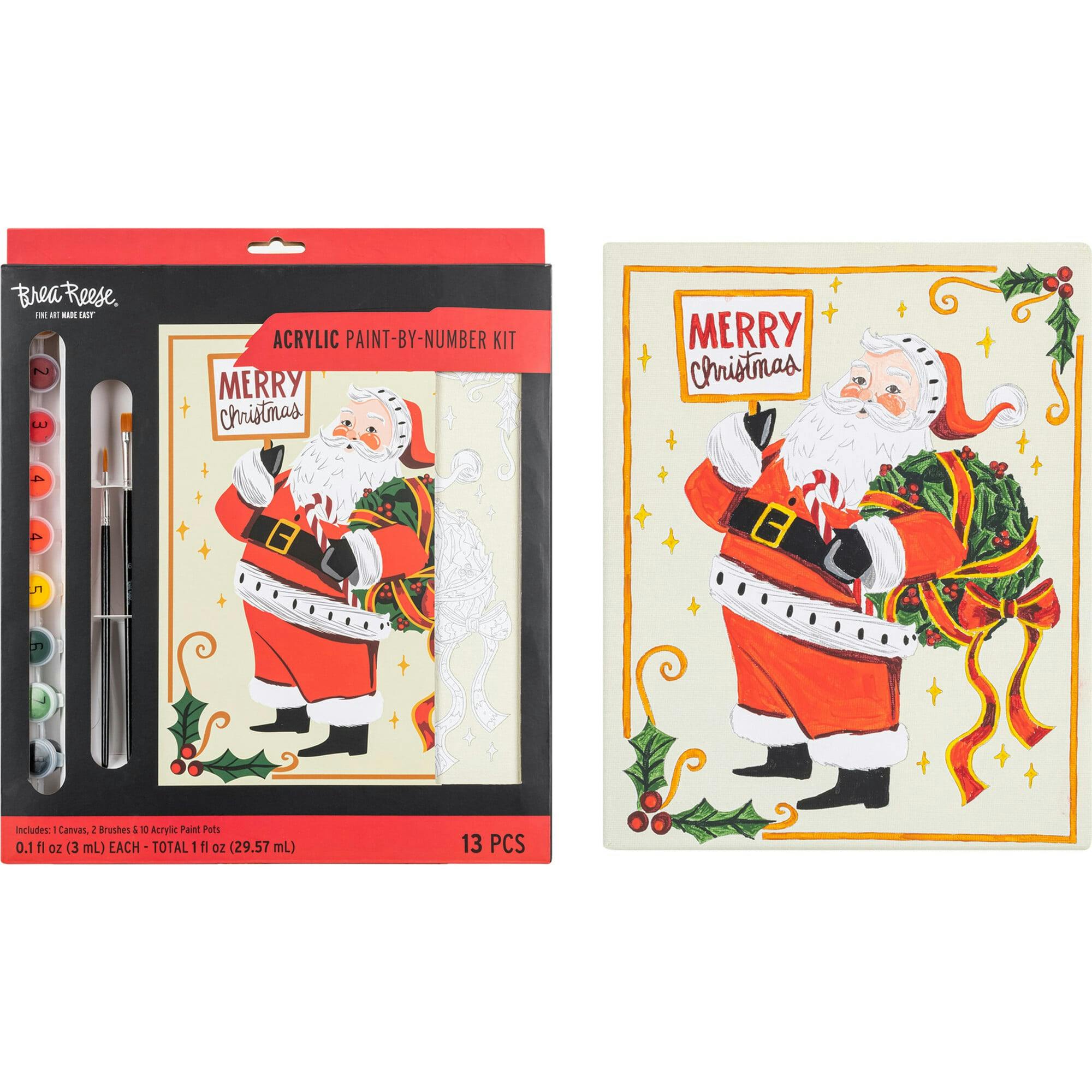 Acrylic Paint-By-Number Kit - Santa