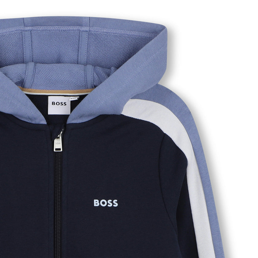Navy & Blue Color-Block Tracksuit