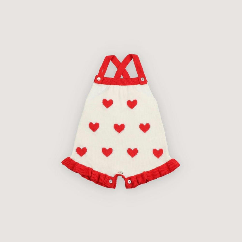 Maqui Baby Romper Hearts Jacquard