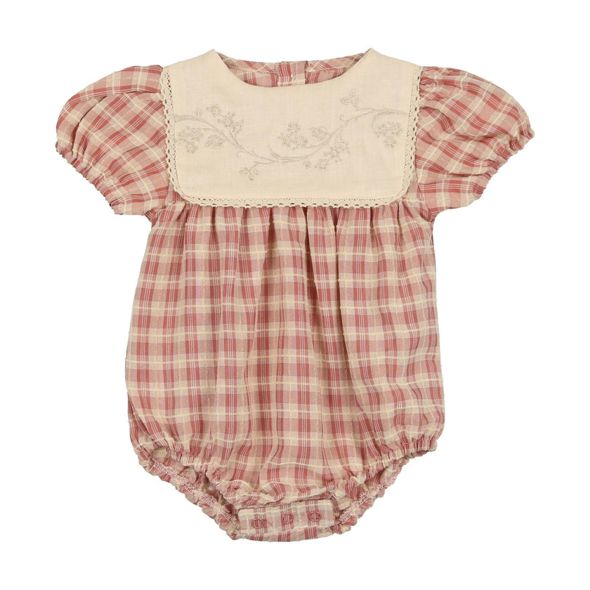 Textured Plaid Romper