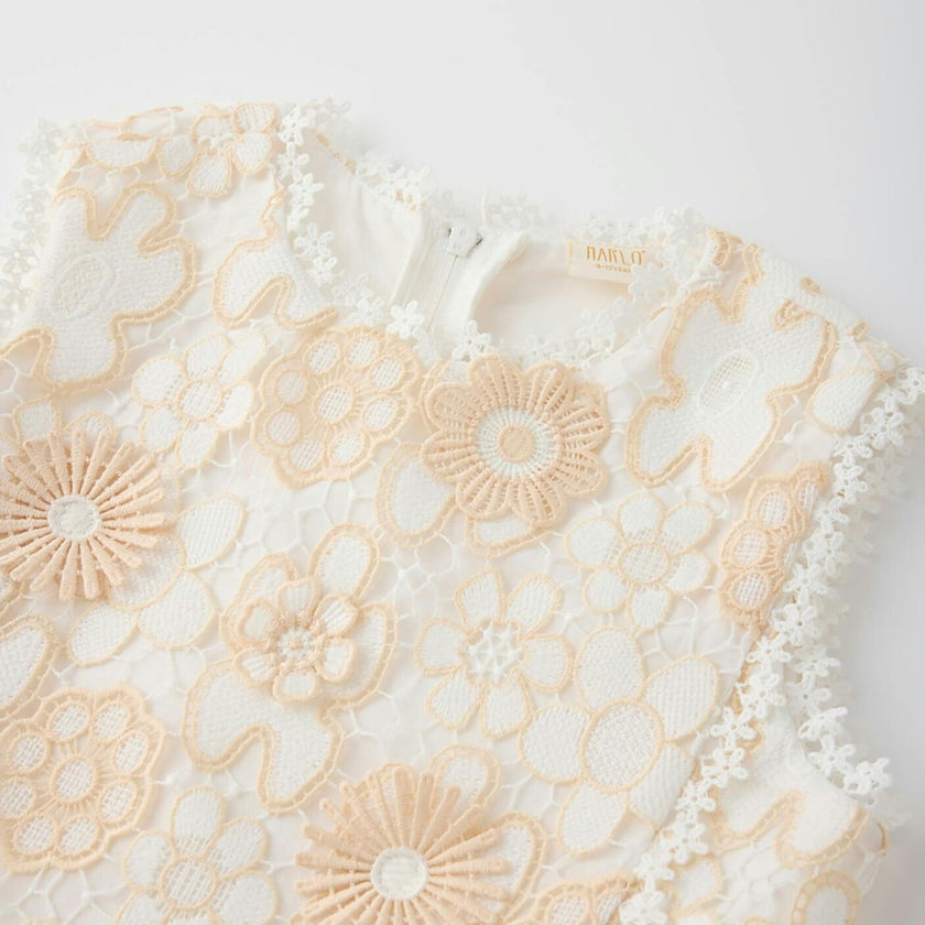 Haley Embroidered Frill Maxi Dress