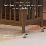 Rolli 9-in-1 Convertible All-Stages® Crib with Bassinet & Toddler Bed Conversion Kits in Natural Walnut