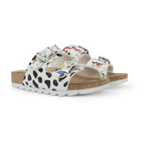 White Disney Dalmatian Print Sandals