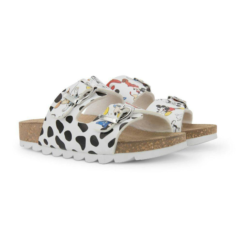 White Disney Dalmatian Print Sandals