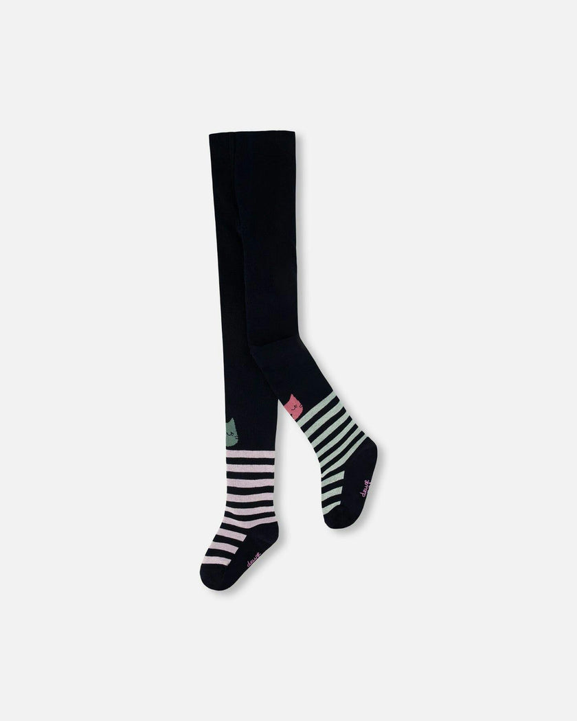 Knit Tights Dark Blue